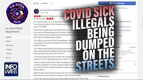 Texas Police Issue Emergency Alert - Biden Dumping Illegals Sick with COVID on the Streets