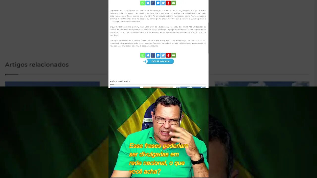 Você concorda com esses elogios?