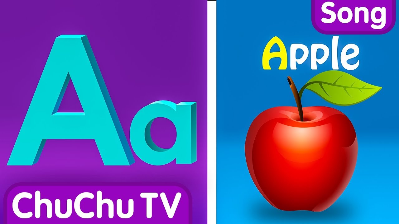 Phonics Song with TWO Words - A For Apple - ABC Alphabet Songs with Sounds for Children