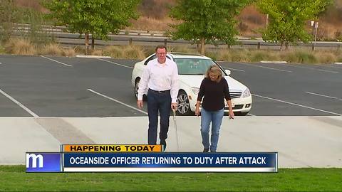 Oceanside officer returns to work after attack