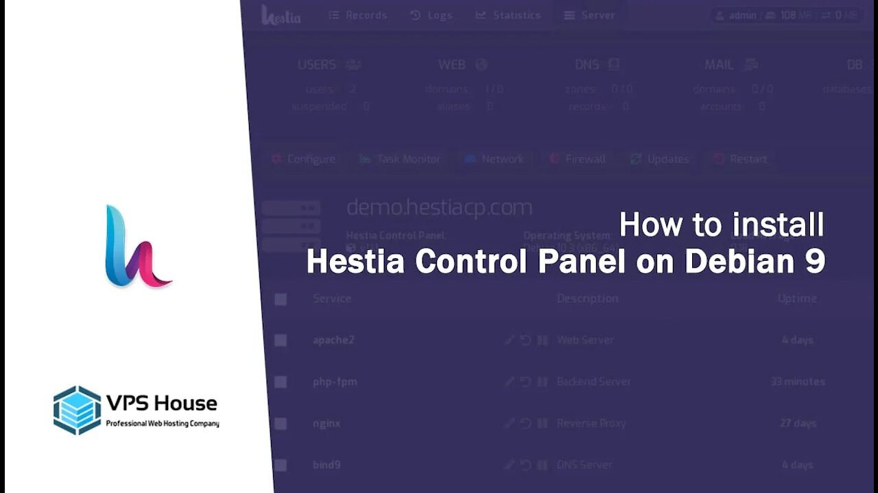 [VPS House] How to config the Hestia Control Panel?