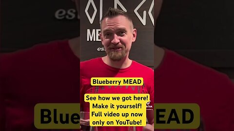 Blueberry MEAD! Here’s the ending… full video linked in the comments! New batch every Friday!