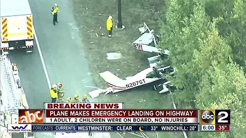 1 adult, 2 kids involved in small plane emergency landing