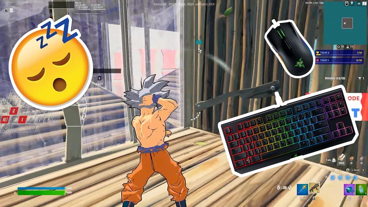 [165 FPS 2K] Fortnite Goku chill Box Fights✌️ #Fortnite #Chill 🏆 Relaxing KBM Sounds 🎧😴