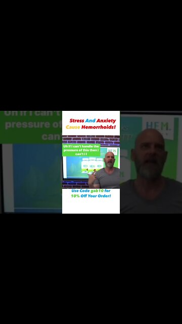 Stress and Anxiety Causes Hemorrhoids!