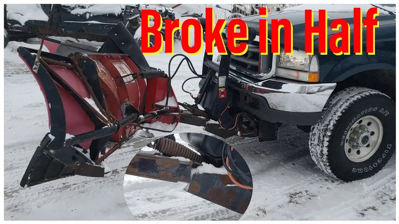 My Old Boss Snow Plow Broke In Half | Repaired