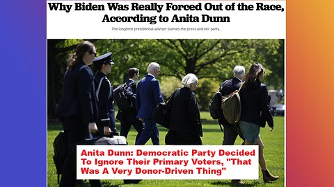 Why Biden Was Really Forced Out of the Race, According to Anita Dunn (Audio)