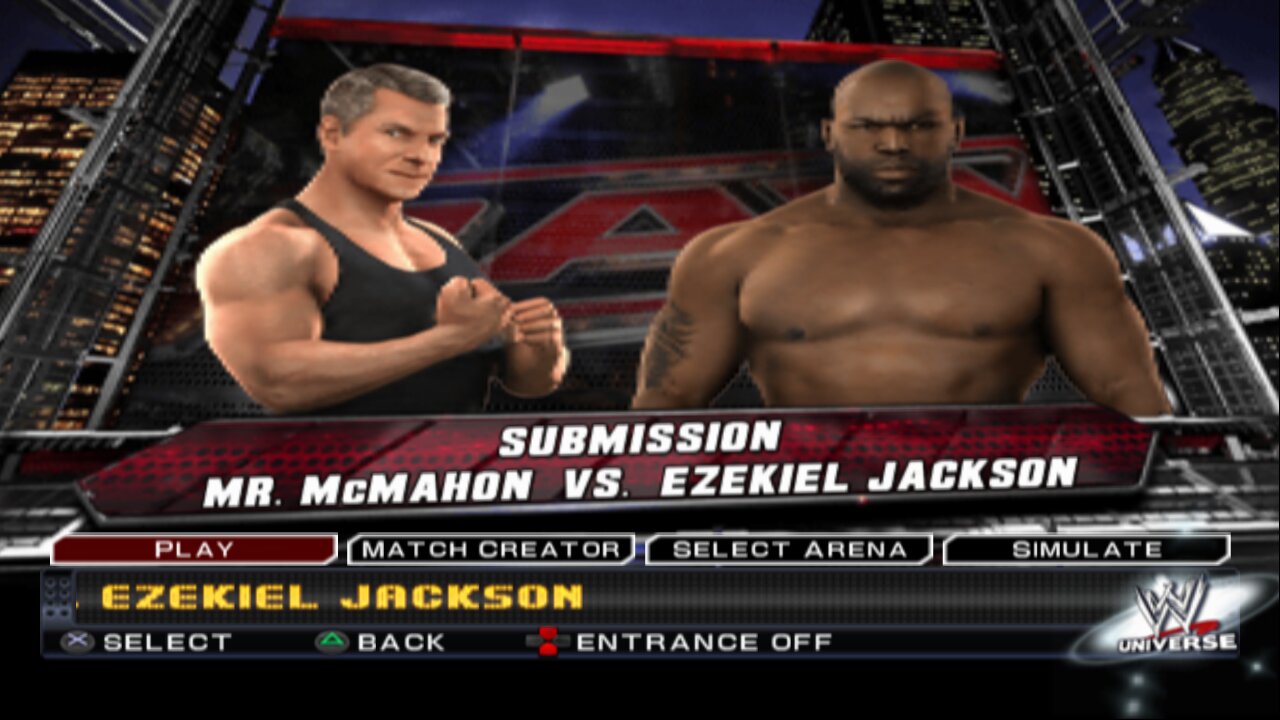 WWE SmackDown vs Raw 2011 Mr. McMahon vs Ezekiel Jackson