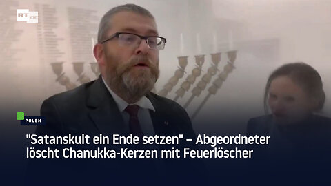 Eklat im polnischen Parlament: Abgeordneter löscht Chanukka-Kerzen mit Feuerlöscher