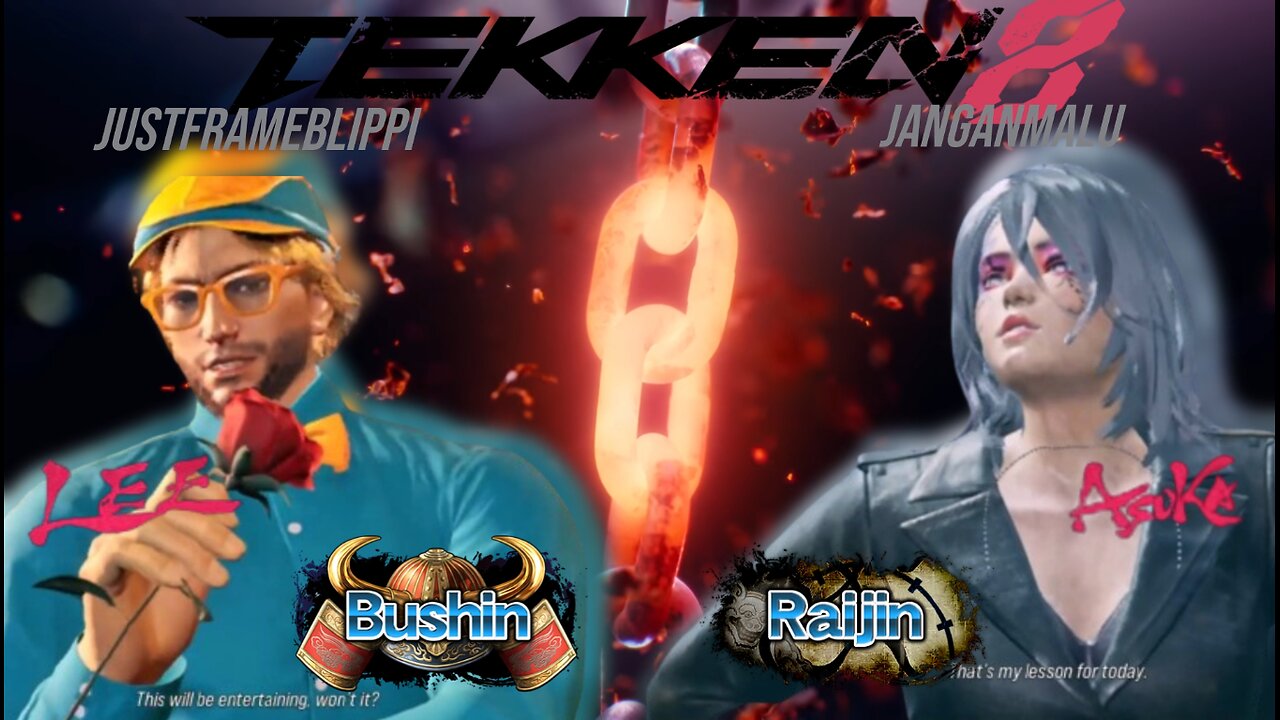 Tekken 8 Ranked - Road to Tekken King - JustFrameBlippi (Lee - Bushin) vs JanganMalu(Asuka - Raijin)