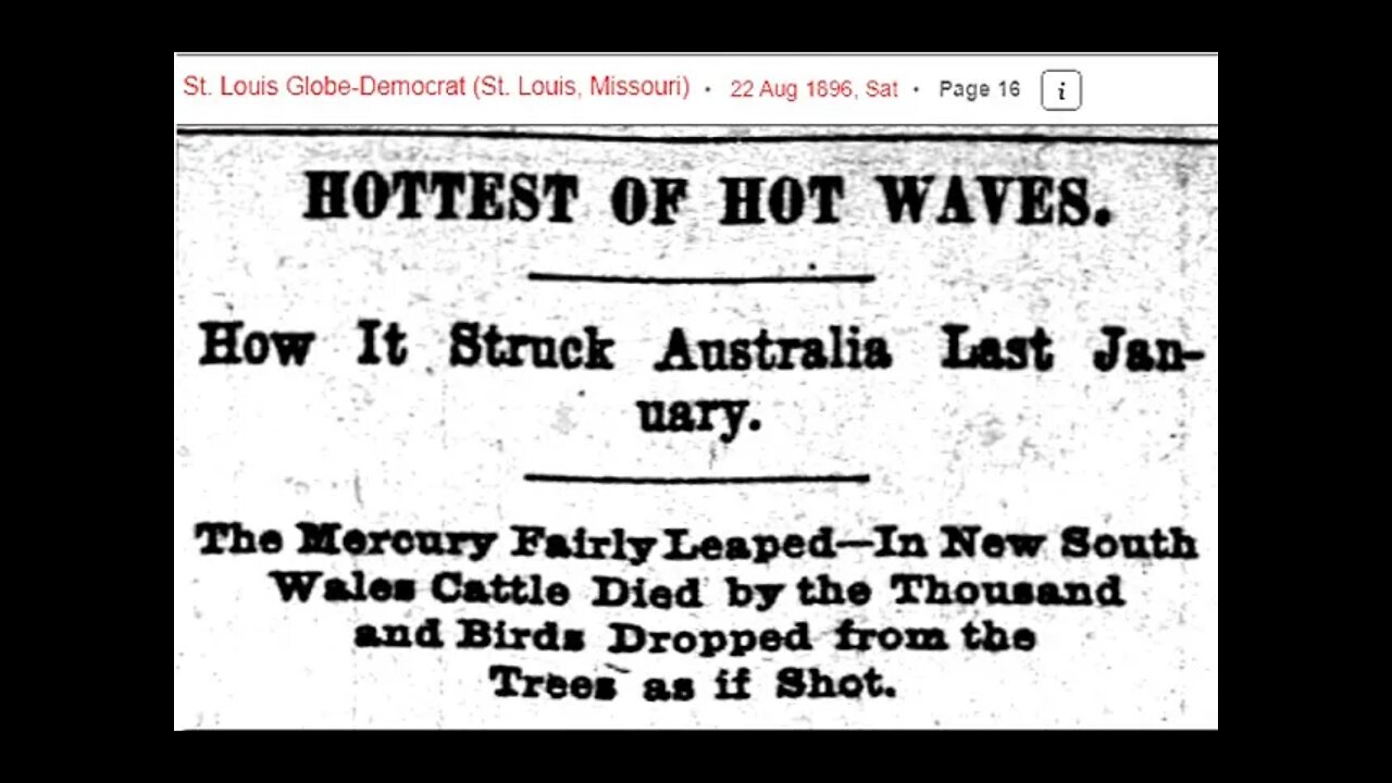 Heatwave Of 1895-1896