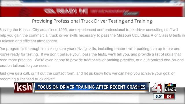 Focus on driver training after recent crashes