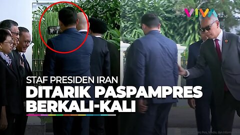 Paspampres Tarik Staf Presiden Iran yang Bandel Rekam Dekat Jokowi