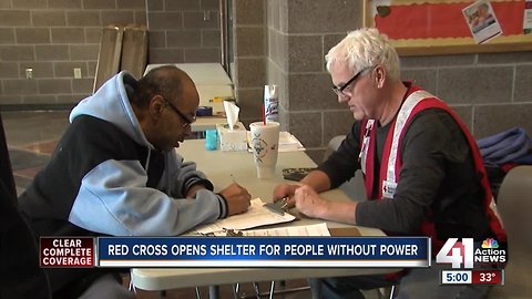 Red Cross providing shelter to those without power