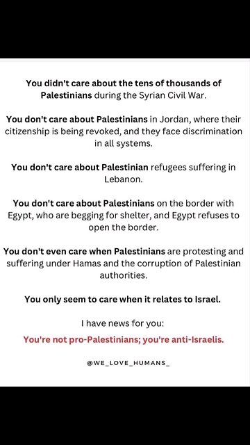 Are you Pro-Palestinian OR Anti Israel?