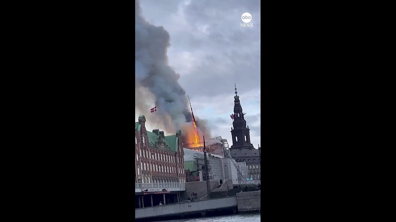 Historic Copenhagen stock exchange goes up in goes up in flames