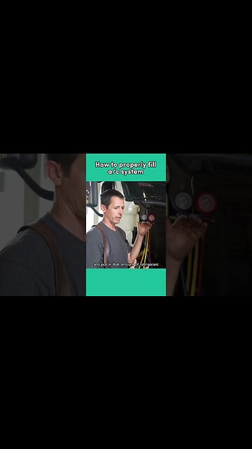 How to properly recharge and fill a/c system with refrigerant?#shorts