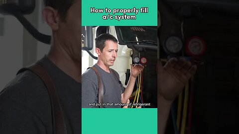 How to properly recharge and fill a/c system with refrigerant?#shorts