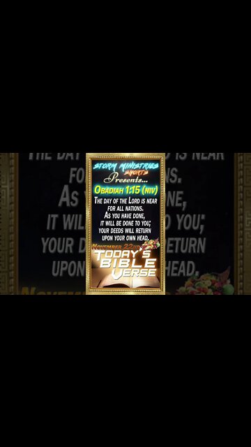 11.22.2022 | STORM MINISTRIES | Daily Bible Verse | Obadiah 1:15 (NIV) | #shorts