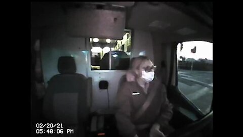 Video shows moment vehicle crashes into Hall Ambulance