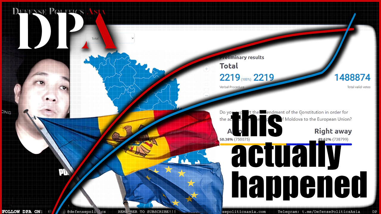 DRAMATIC Moldova EU Referendum.... catching up 50,000 vote difference with 5% of votes to count...