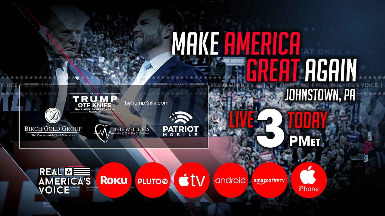 PRE-RALLY LIVE WITH BRIAN GLENN: PRESIDENT TRUMP HOLDS MAGA RALLY IN JOHNSTOWN PA