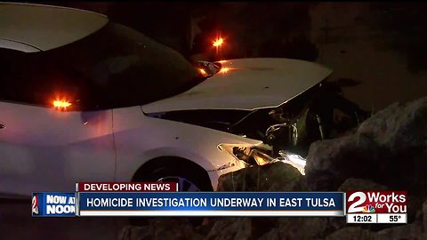 One man found dead inside car in creek in east Tulsa