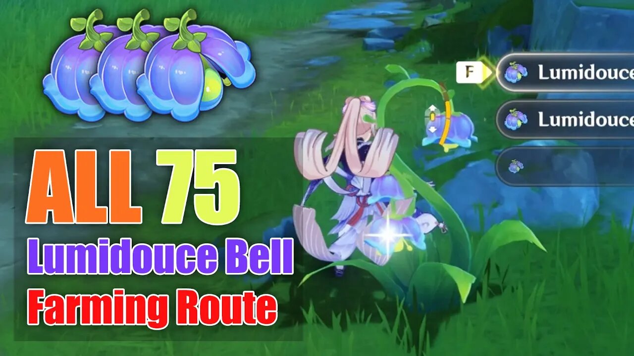 All 75 Lumidouce Bell Farming Route | Genshin Impact