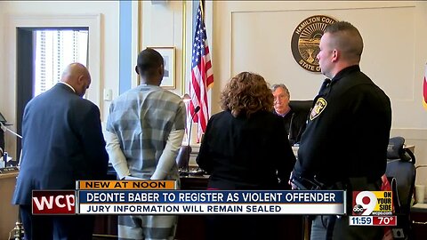 Deonte Baber to register as violent offender
