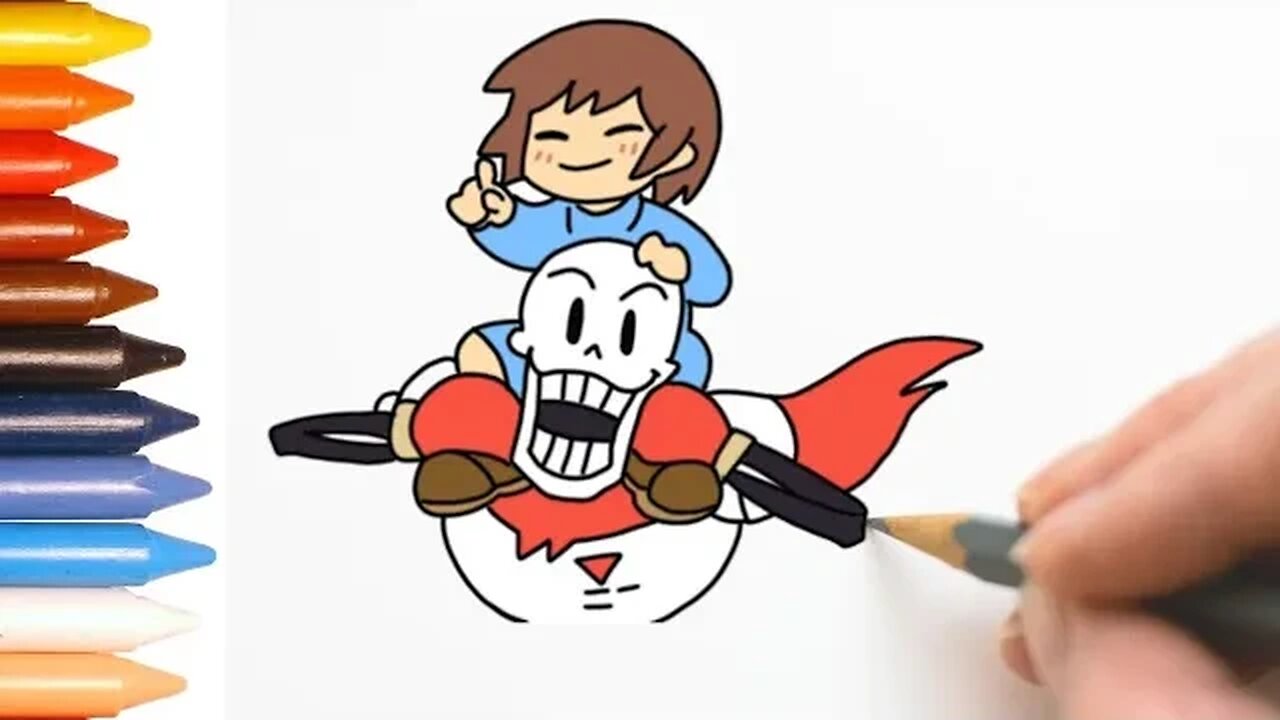 COMO DESENHAR FRISK E PAPYRUS - UNDERTALE FÁCIL #undertale #papyrus #friskundertale