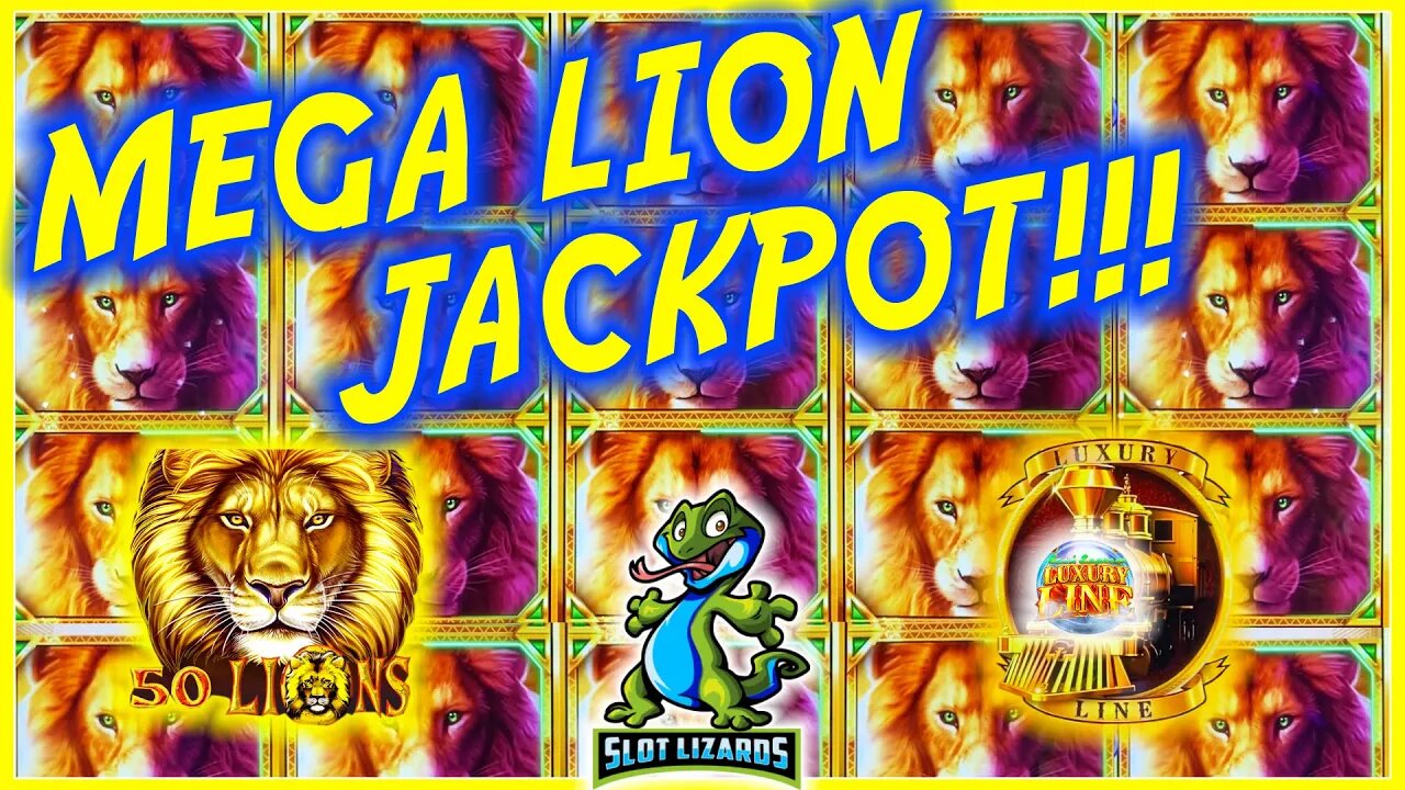 OMG!!! MEGA LION MASSIVE JACKPOT!!! Luxury Line 50 Lions Cash Express Slot LIVESTREAM HIGHLIGHT