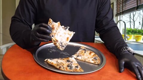 White Pizza (Pizza Bianca) - ASMR Mukbang (No Talking)
