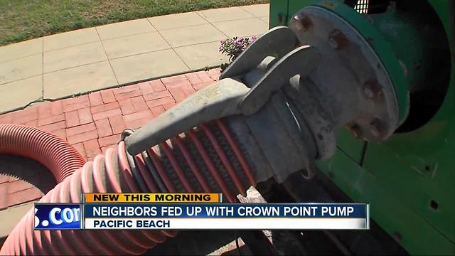 Idle pump in Pacific Beach has neighbors fed up with storm drain repair delays
