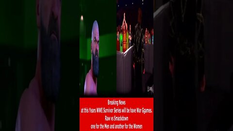 Breaking News for This Years WWE Survivor Series