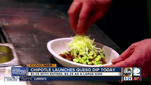 Chipotle's queso dip launches today