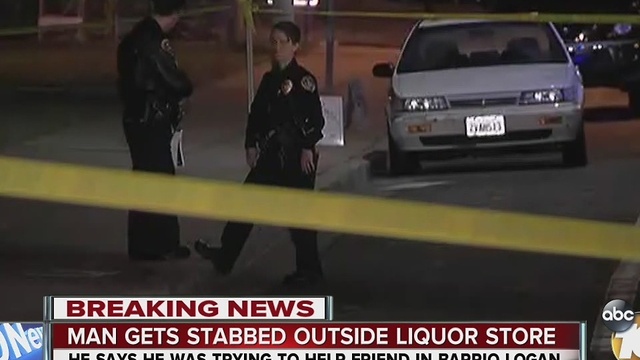 Man stabbed outside of liquor store