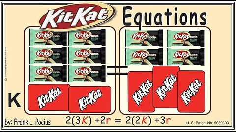 VISUAL KITKAT DUOS 2(3K)+2r=2(2K)+3r EQUATION _ SOLVING EQUATIONS _ SOLVING BASIC WORD PROBLEMS