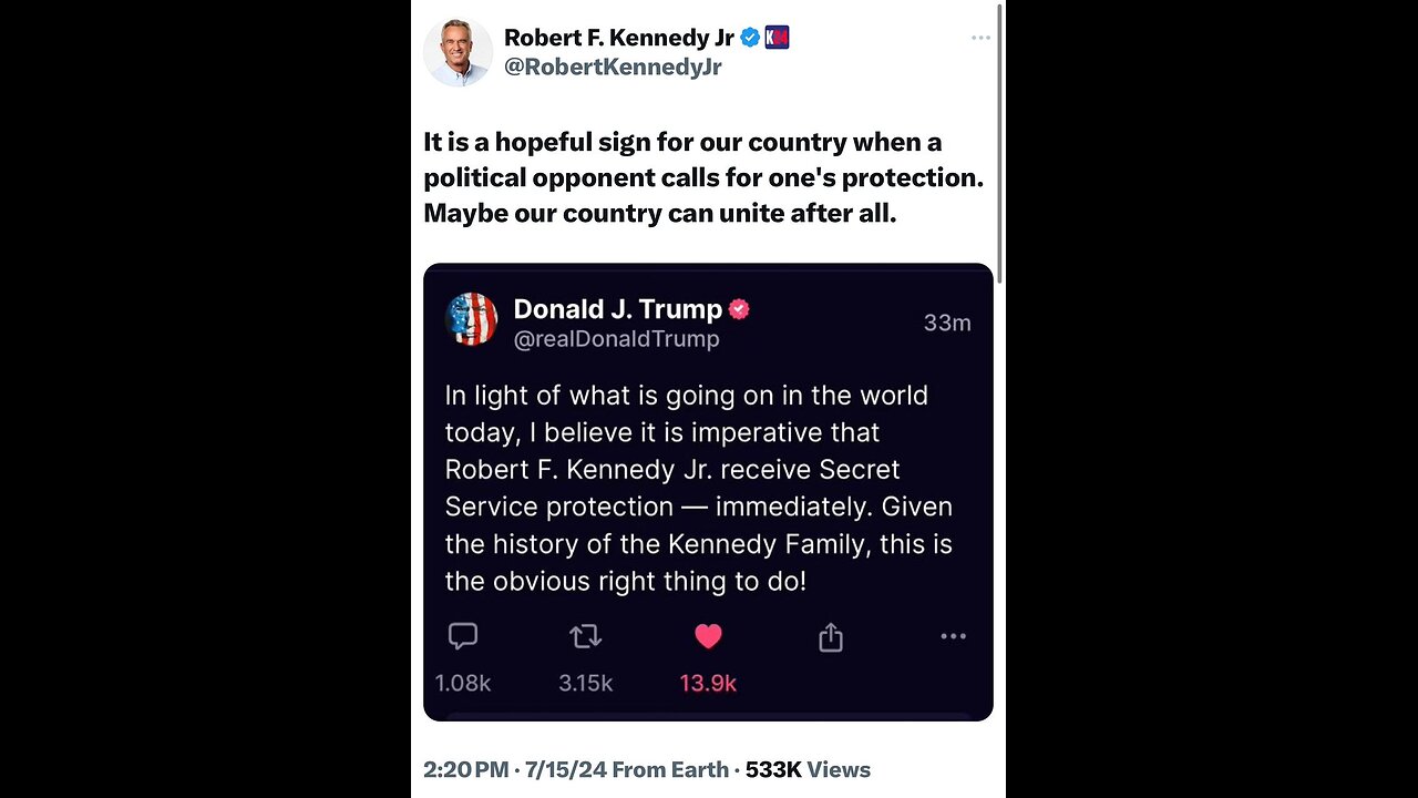 RFK Jr Gets SS Protection Thanks To 45+