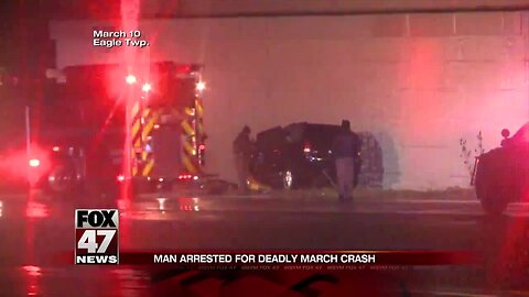 Man arrested for a fatal accident in March on I-96