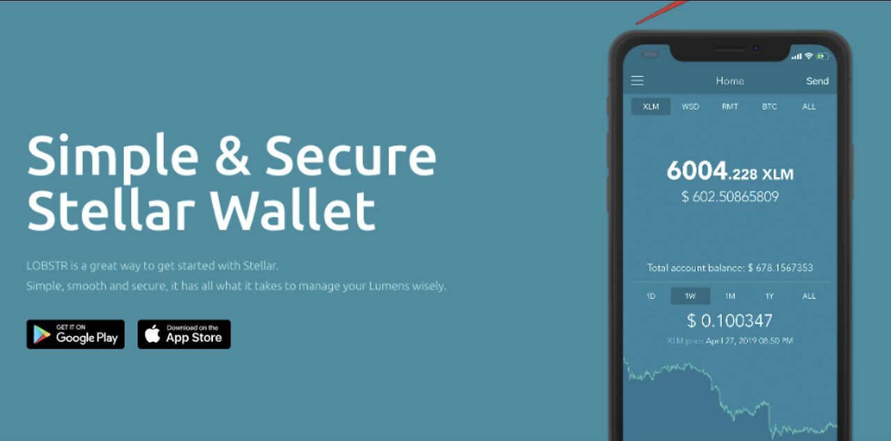 LOBSTR WALLET tutorial for adding assets