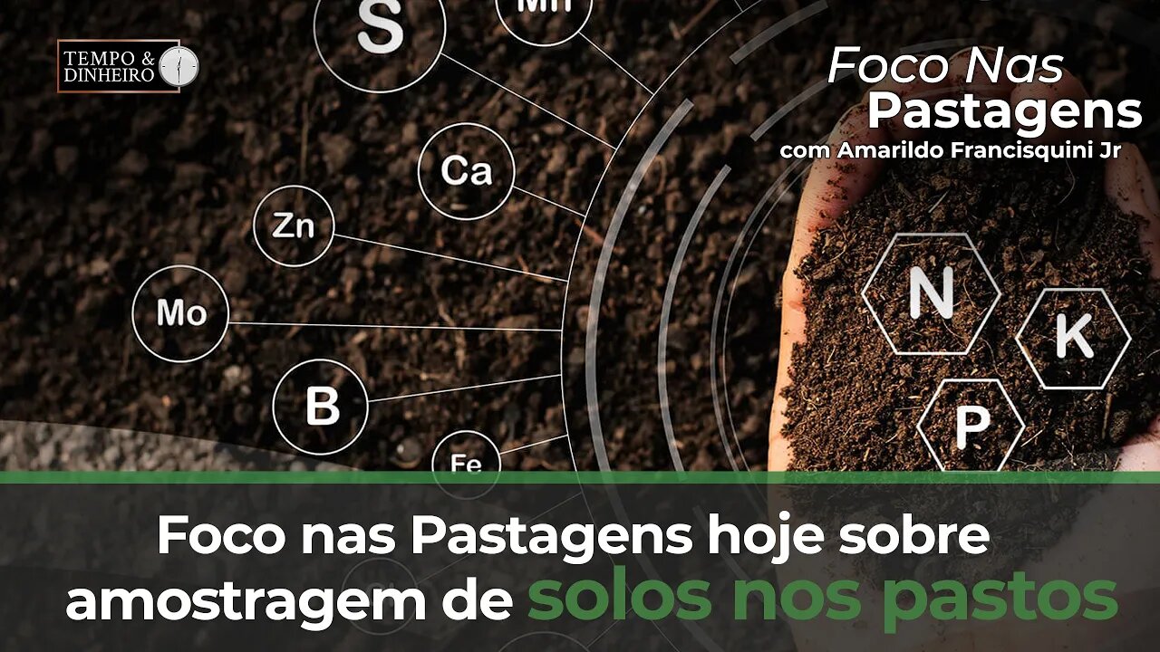 Foco nas Pastagens hoje sobre amostragem de solos nos pastos