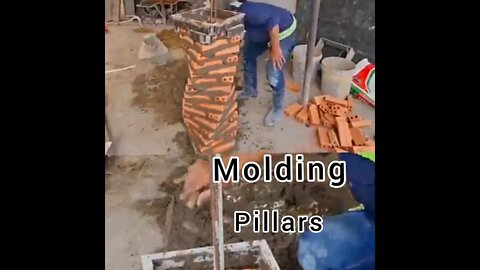 How To Build A Molding Pillars Amazing 😍 Technique #Shorts #ytshorts #dailyhackness #challenges