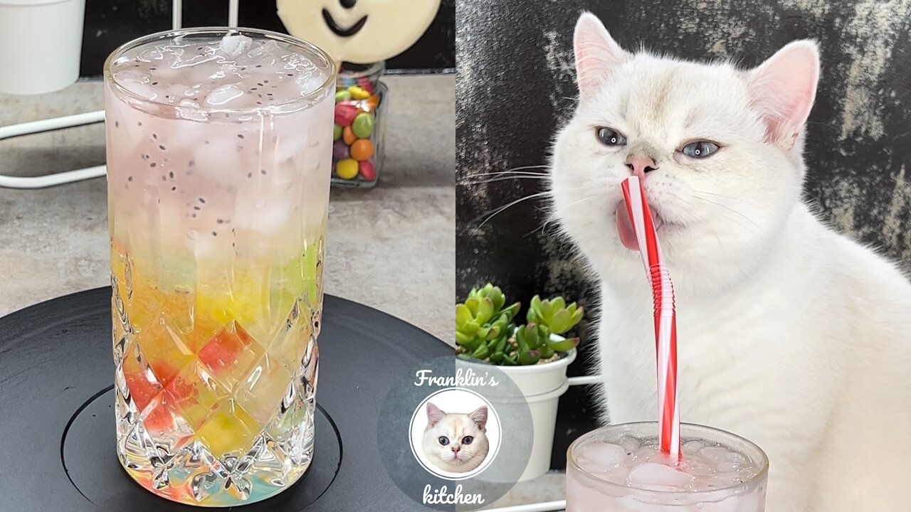 So cute and YUMMY 🤤 Cocktail with big jelly 🐻🍹