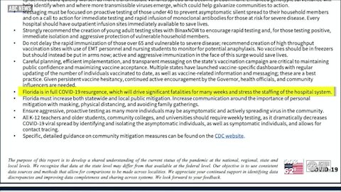 Latest COVID report from WH