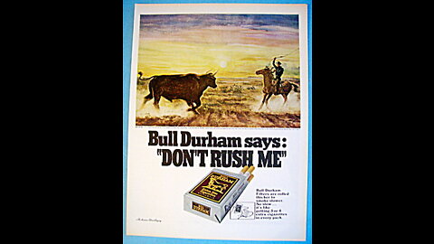 Genuine Bull Durham - the historic era of cigarettes