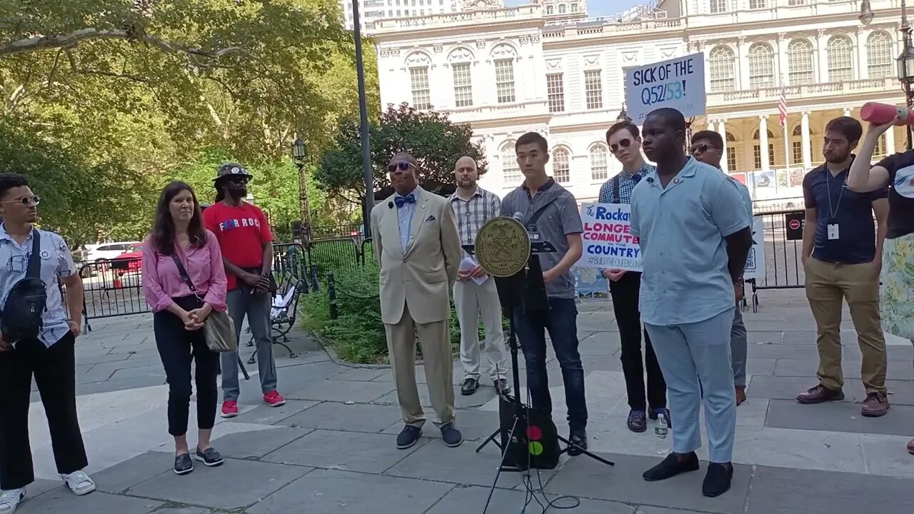 From the @thequeenslink Rally at City Hall Park. 9/6/23