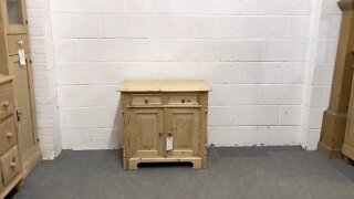 Small Antique Pine 2 Door 2 Drawer Cupboard (V1654B) @Pinefinders Old Pine Furniture Warehouse