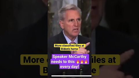Speaker McCarthy is spitting the truth