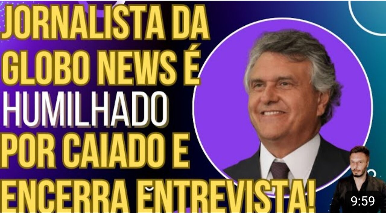 in Brazil Caiado has dinner with a journalist from Globo News, who despairs and ends the interview!