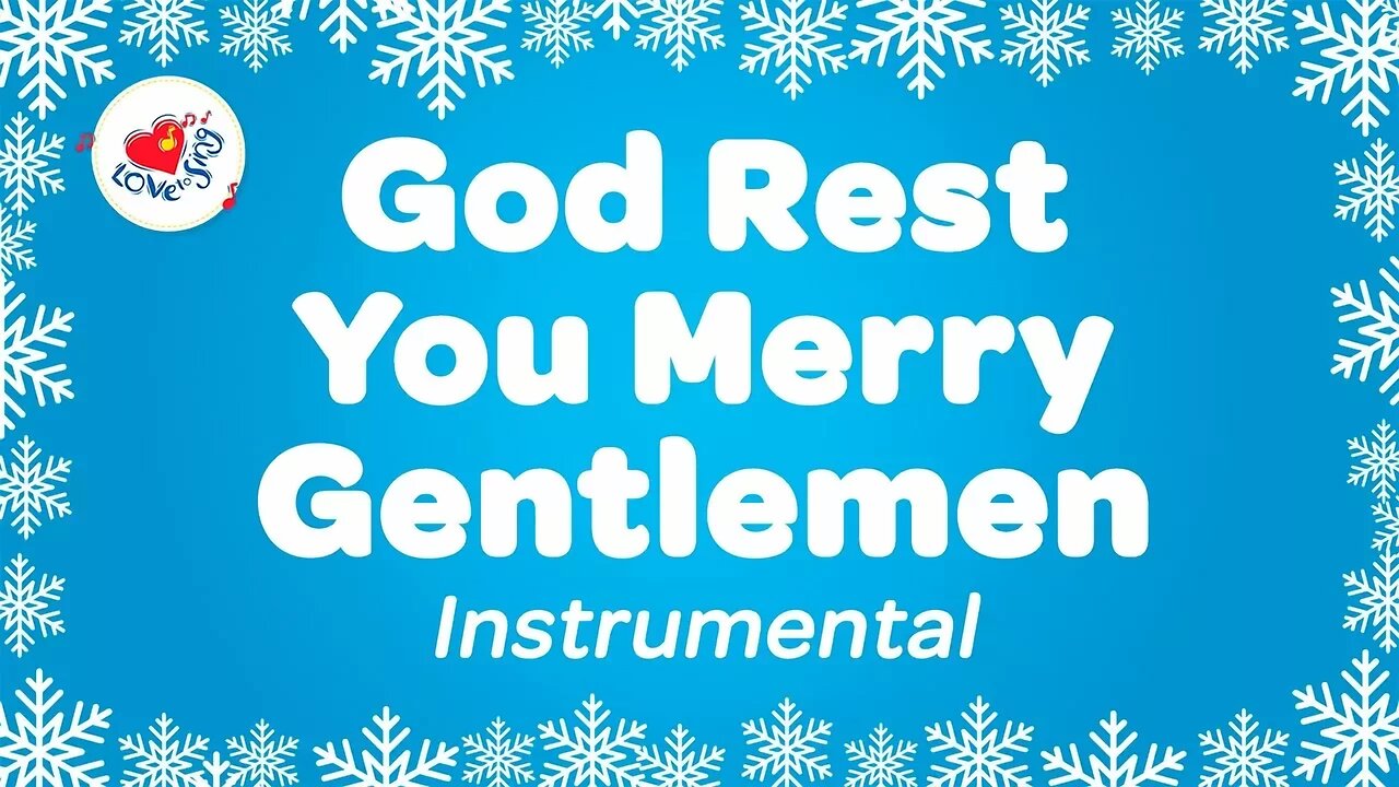 God Rest You Merry Gentlemen Christmas Music Instrumental | Karaoke Carol with Song Lyrics